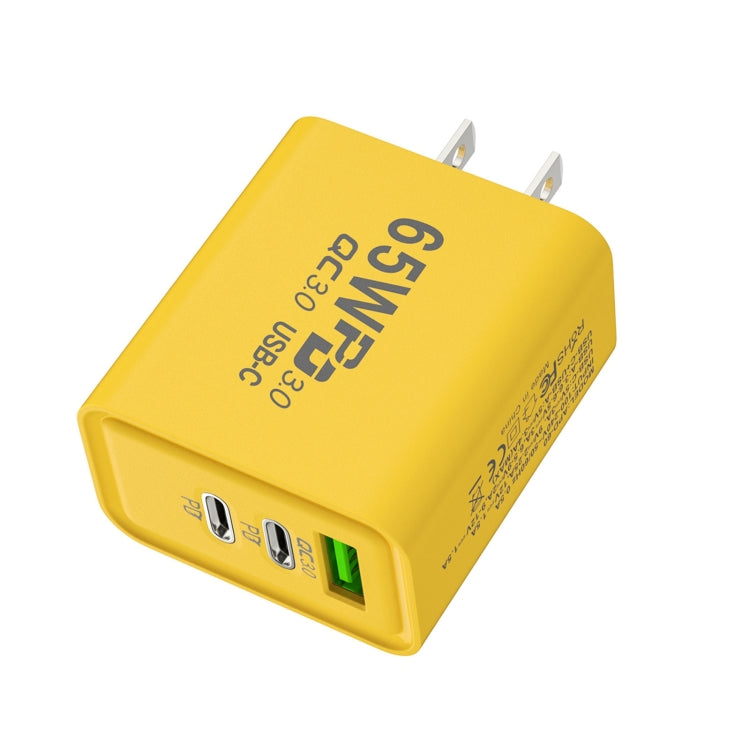 Caricabatterie USB Type-C 65W GaN con EU e US Plug