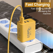 Caricabatterie USB + Type-C a ricarica rapida al nitruro di gallio da 65 W, EU Plug, US Plug