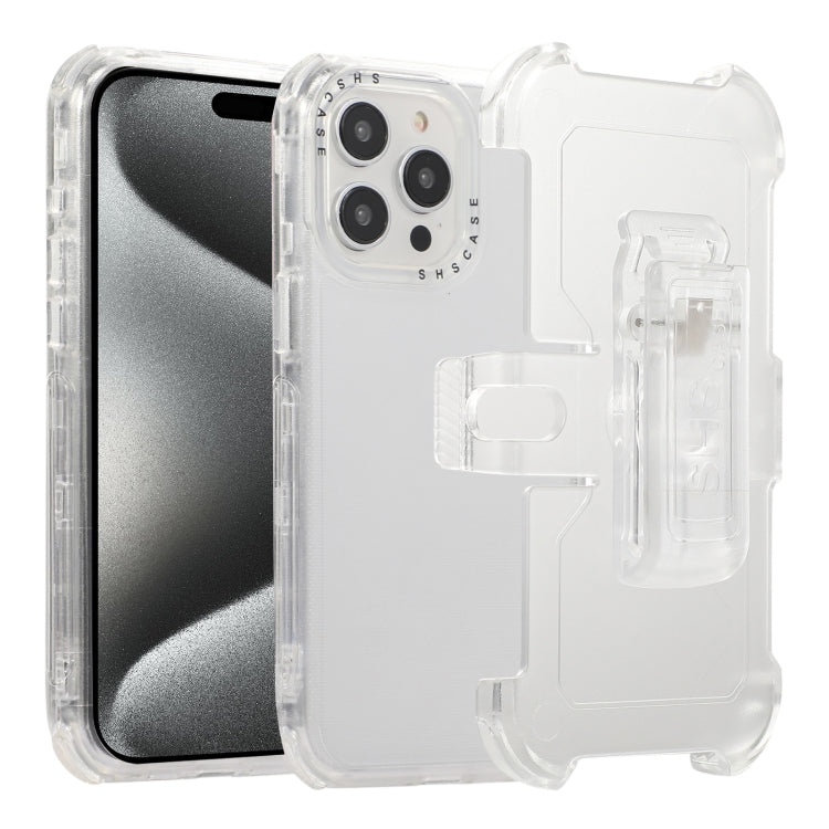 Custodia TPU satinata con clip posteriore per iPhone 15 Pro Max