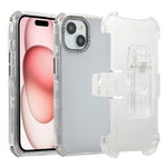 Custodia TPU satinata con clip posteriore per iPhone 15 Pro Max