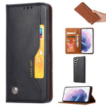 Custodia per telefono in pelle Flip con texture pelle impastata, For Samsung Galaxy S24 Ultra 5G, For Samsung Galaxy S24+ 5G, For Samsung Galaxy S24 5G