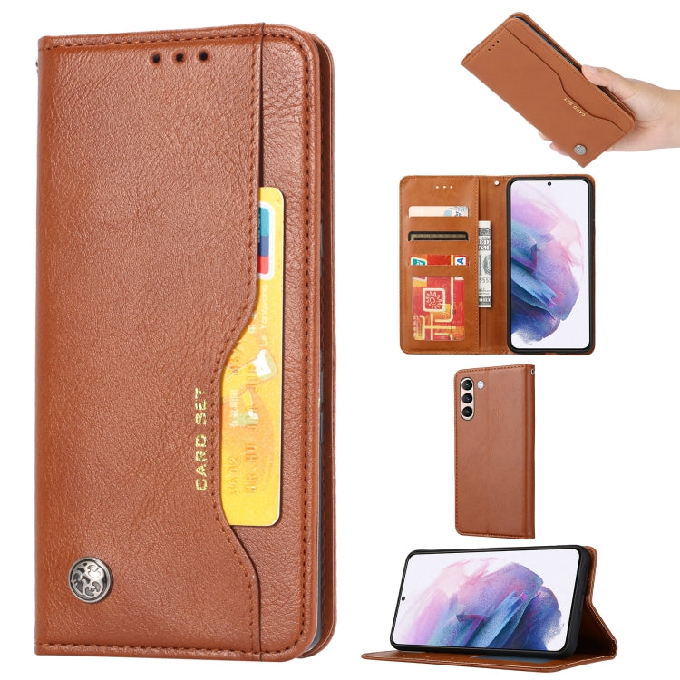 Custodia per telefono in pelle Flip con texture pelle impastata, For Samsung Galaxy S24 Ultra 5G, For Samsung Galaxy S24+ 5G, For Samsung Galaxy S24 5G