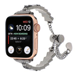 Bracciale a catena con perline di conchiglia, cinturino in metallo, For Apple Watch SE 40mm, For Apple Watch SE 44mm, For Apple Watch Series 6 40mm, For Apple Watch Series 6 44mm, For Apple Watch Series 5 44mm, For Apple Watch Series 5 40mm
