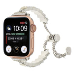 Bracciale a catena con perline di conchiglia, cinturino in metallo, For Apple Watch Series 4 44mm, For Apple Watch Series 4 40mm, For Apple Watch Series 3 38mm, For Apple Watch Series 3 42mm, For Apple Watch Series 2 42mm, For Apple Watch Series 2 38mm