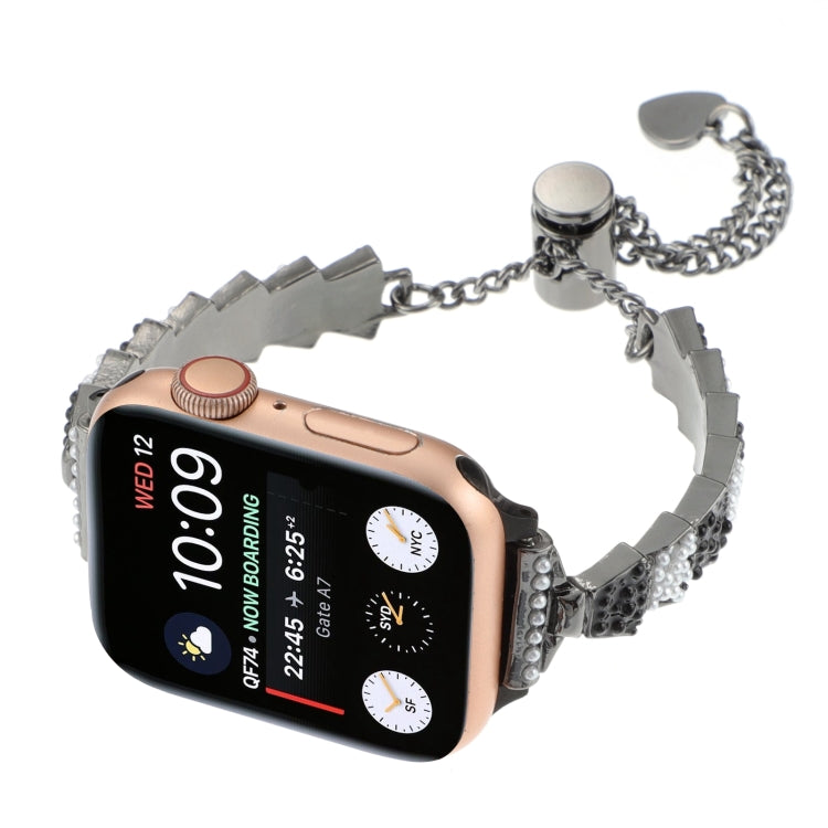 Bracciale a catena con perline di conchiglia, cinturino in metallo, For Apple Watch 42mm, For Apple Watch 38mm