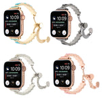 Bracciale a catena con perline di conchiglia, cinturino in metallo, For Apple Watch SE 40mm, For Apple Watch SE 44mm, For Apple Watch Series 6 40mm, For Apple Watch Series 6 44mm, For Apple Watch Series 5 44mm, For Apple Watch Series 5 40mm