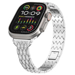 Cinturino per orologio in metallo con bracciale Devil Eye Diamond, For Apple Watch SE 2023 44mm, For Apple Watch SE 2023 40mm, For Apple Watch Ultra 2 49mm, For Apple Watch Series 9 45mm, For Apple Watch Series 9 41mm, For Apple Watch Ultra 49mm