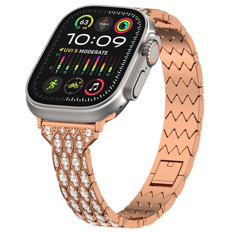 Cinturino per orologio in metallo con bracciale Devil Eye Diamond, For Apple Watch SE 2023 44mm, For Apple Watch SE 2023 40mm, For Apple Watch Ultra 2 49mm, For Apple Watch Series 9 45mm, For Apple Watch Series 9 41mm, For Apple Watch Ultra 49mm