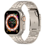 Cinturino per orologio in acciaio al titanio con fibbia tartaruga, For Apple Watch SE 2023 44mm, For Apple Watch SE 2023 40mm, For Apple Watch Ultra 2 49mm, For Apple Watch Series 9 45mm, For Apple Watch Series 9 41mm, For Apple Watch Ultra 49mm
