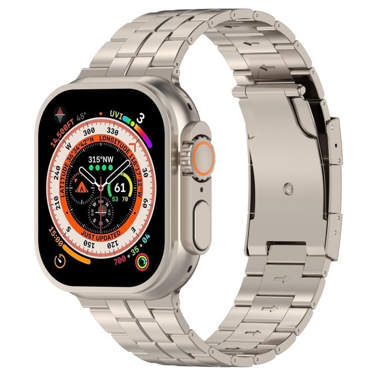 Cinturino per orologio in acciaio al titanio con fibbia tartaruga, For Apple Watch SE 2023 44mm, For Apple Watch SE 2023 40mm, For Apple Watch Ultra 2 49mm, For Apple Watch Series 9 45mm, For Apple Watch Series 9 41mm, For Apple Watch Ultra 49mm