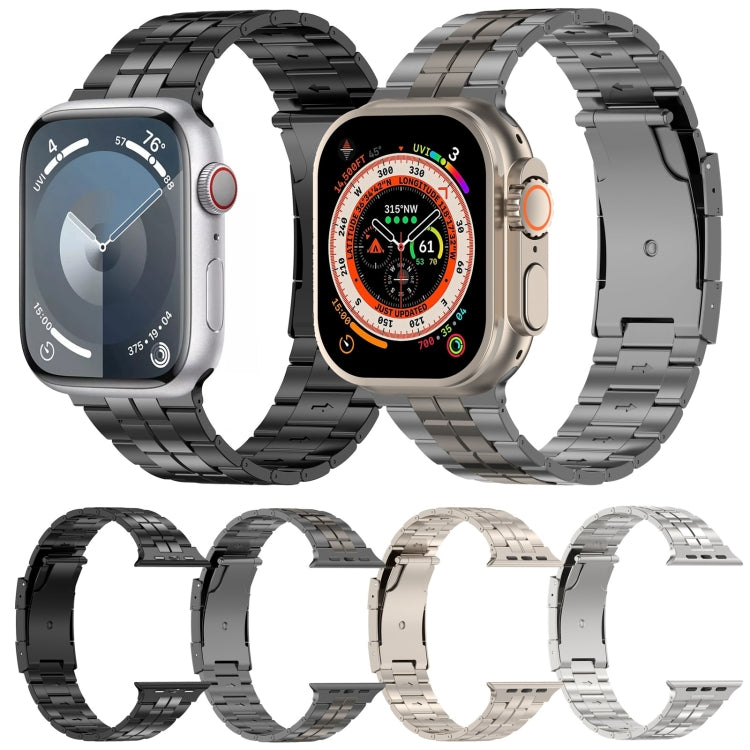 Cinturino per orologio in acciaio al titanio con fibbia tartaruga, For Apple Watch SE 2023 44mm, For Apple Watch SE 2023 40mm, For Apple Watch Ultra 2 49mm, For Apple Watch Series 9 45mm, For Apple Watch Series 9 41mm, For Apple Watch Ultra 49mm