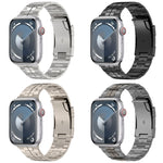 Cinturino per orologio in acciaio al titanio con fibbia tartaruga, For Apple Watch Series 4 44mm, For Apple Watch Series 4 40mm, For Apple Watch Series 3 38mm, For Apple Watch Series 3 42mm, For Apple Watch Series 2 42mm, For Apple Watch Series 2 38mm