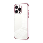 Custodia per telefono con foro fine con placcatura trasparente, For iPhone 15 Pro Max, For iPhone 15 Pro, For iPhone 15 Plus