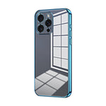 Custodia per telefono con foro fine con placcatura trasparente, For iPhone 15 Pro Max, For iPhone 15 Pro, For iPhone 15 Plus