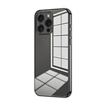 Custodia per telefono con foro fine con placcatura trasparente, For iPhone 15 Pro Max, For iPhone 15 Pro, For iPhone 15 Plus
