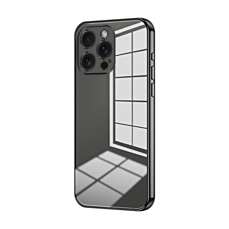 Custodia per telefono con foro fine con placcatura trasparente, For iPhone 15 Pro Max, For iPhone 15 Pro, For iPhone 15 Plus