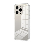 Custodia per telefono con foro fine con placcatura trasparente, For iPhone 15 Pro Max, For iPhone 15 Pro, For iPhone 15 Plus