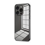 Custodia per telefono con foro fine con placcatura trasparente, For iPhone 15 Pro Max, For iPhone 15 Pro, For iPhone 15 Plus