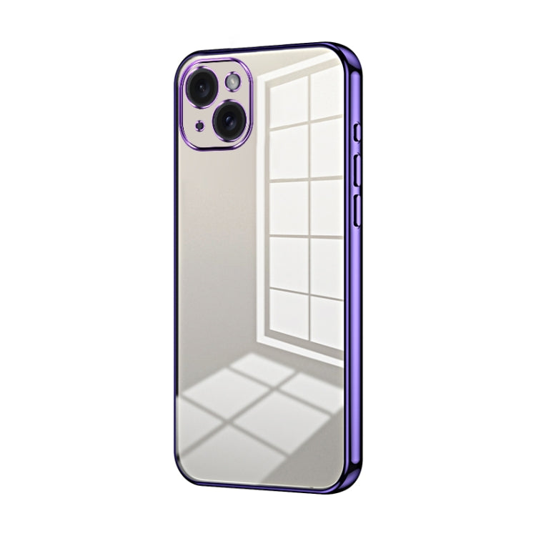 Custodia per telefono con foro fine con placcatura trasparente, For iPhone 15 Pro Max, For iPhone 15 Pro, For iPhone 15 Plus