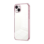 Custodia per telefono con foro fine con placcatura trasparente, For iPhone 15 Pro Max, For iPhone 15 Pro, For iPhone 15 Plus