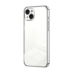 Custodia per telefono con foro fine con placcatura trasparente, For iPhone 15 Pro Max, For iPhone 15 Pro, For iPhone 15 Plus