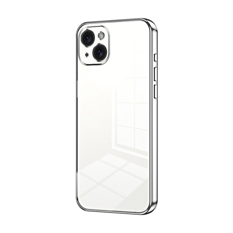 Custodia per telefono con foro fine con placcatura trasparente, For iPhone 15 Pro Max, For iPhone 15 Pro, For iPhone 15 Plus