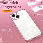 Custodia per telefono con foro fine con placcatura trasparente, For iPhone 15, For iPhone 14 Plus, For iPhone 14