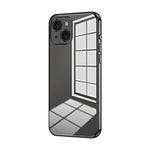 Custodia per telefono con foro fine con placcatura trasparente, For iPhone 15, For iPhone 14 Plus, For iPhone 14