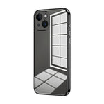 Custodia per telefono con foro fine con placcatura trasparente, For iPhone 15, For iPhone 14 Plus, For iPhone 14