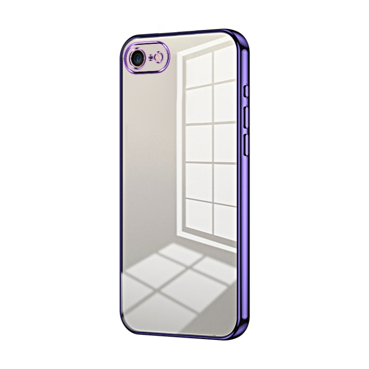 Custodia per telefono con foro fine con placcatura trasparente, For iPhone 14 Pro, For iPhone 14 Pro Max, For iPhone SE 2022 / 2020 / 8 / 7