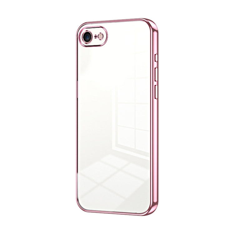 Custodia per telefono con foro fine con placcatura trasparente, For iPhone 14 Pro, For iPhone 14 Pro Max, For iPhone SE 2022 / 2020 / 8 / 7