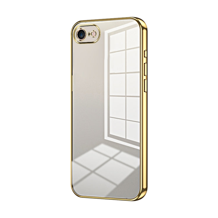 Custodia per telefono con foro fine con placcatura trasparente, For iPhone 14 Pro, For iPhone 14 Pro Max, For iPhone SE 2022 / 2020 / 8 / 7