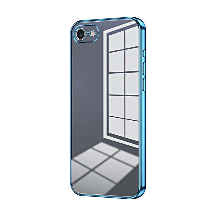 Custodia per telefono con foro fine con placcatura trasparente, For iPhone 14 Pro, For iPhone 14 Pro Max, For iPhone SE 2022 / 2020 / 8 / 7