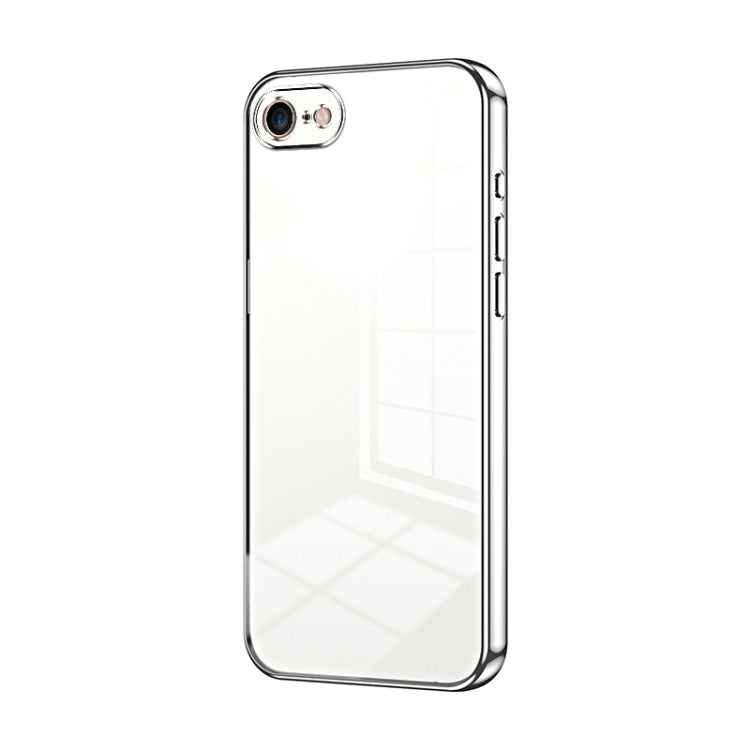 Custodia per telefono con foro fine con placcatura trasparente, For iPhone 14 Pro, For iPhone 14 Pro Max, For iPhone SE 2022 / 2020 / 8 / 7