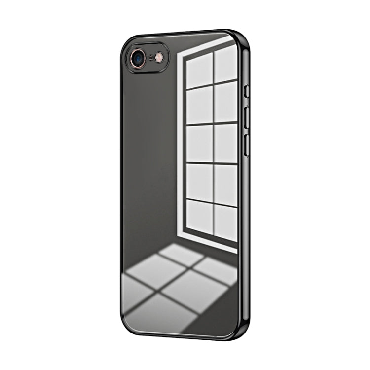Custodia per telefono con foro fine con placcatura trasparente, For iPhone 14 Pro, For iPhone 14 Pro Max, For iPhone SE 2022 / 2020 / 8 / 7