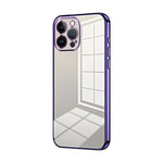 Custodia per telefono con foro fine con placcatura trasparente, For iPhone 13 Pro Max, For iPhone 13 Pro, For iPhone 13