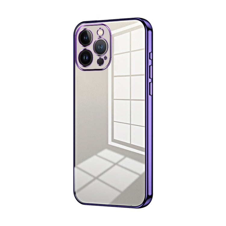 Custodia per telefono con foro fine con placcatura trasparente, For iPhone 13 Pro Max, For iPhone 13 Pro, For iPhone 13