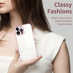 Custodia per telefono con foro fine con placcatura trasparente, For iPhone 13 Pro Max, For iPhone 13 Pro, For iPhone 13