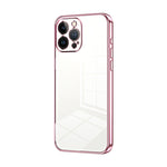 Custodia per telefono con foro fine con placcatura trasparente, For iPhone 13 Pro Max, For iPhone 13 Pro, For iPhone 13