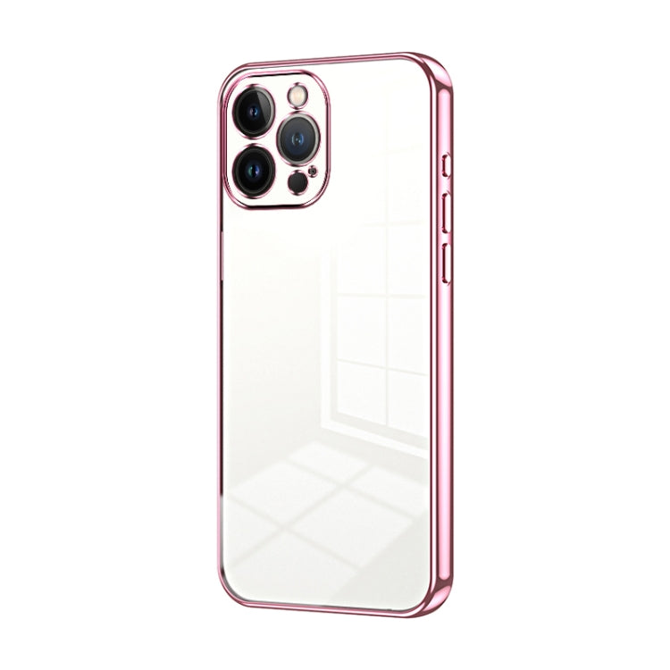 Custodia per telefono con foro fine con placcatura trasparente, For iPhone 13 Pro Max, For iPhone 13 Pro, For iPhone 13
