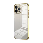 Custodia per telefono con foro fine con placcatura trasparente, For iPhone 13 Pro Max, For iPhone 13 Pro, For iPhone 13
