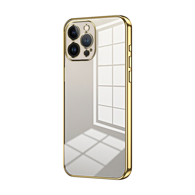 Custodia per telefono con foro fine con placcatura trasparente, For iPhone 13 Pro Max, For iPhone 13 Pro, For iPhone 13
