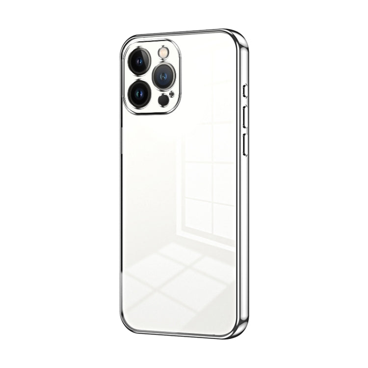 Custodia per telefono con foro fine con placcatura trasparente, For iPhone 13 Pro Max, For iPhone 13 Pro, For iPhone 13