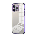 Custodia per telefono con foro fine con placcatura trasparente, For iPhone 13 Pro Max, For iPhone 13 Pro, For iPhone 13