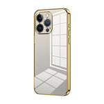 Custodia per telefono con foro fine con placcatura trasparente, For iPhone 13 Pro Max, For iPhone 13 Pro, For iPhone 13