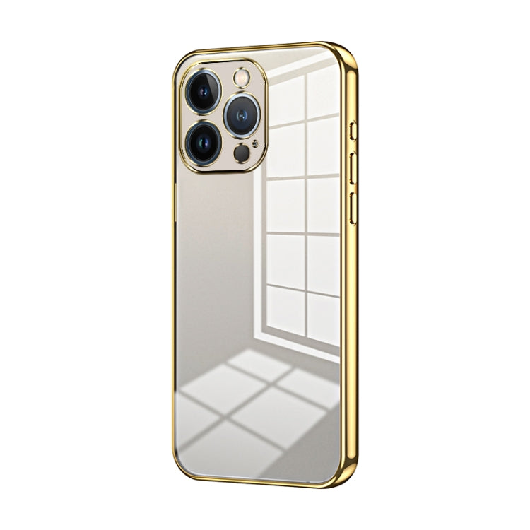 Custodia per telefono con foro fine con placcatura trasparente, For iPhone 13 Pro Max, For iPhone 13 Pro, For iPhone 13