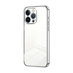 Custodia per telefono con foro fine con placcatura trasparente, For iPhone 13 Pro Max, For iPhone 13 Pro, For iPhone 13