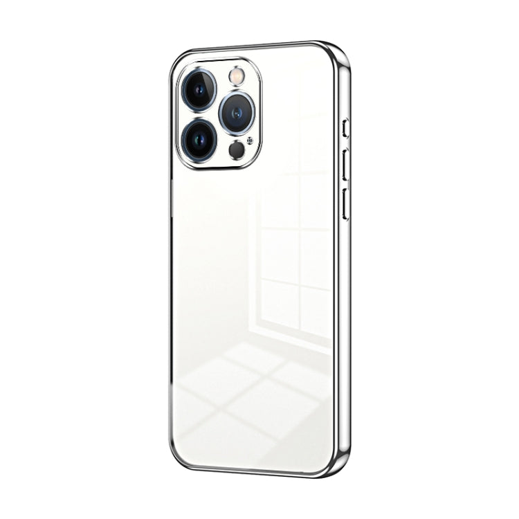 Custodia per telefono con foro fine con placcatura trasparente, For iPhone 13 Pro Max, For iPhone 13 Pro, For iPhone 13