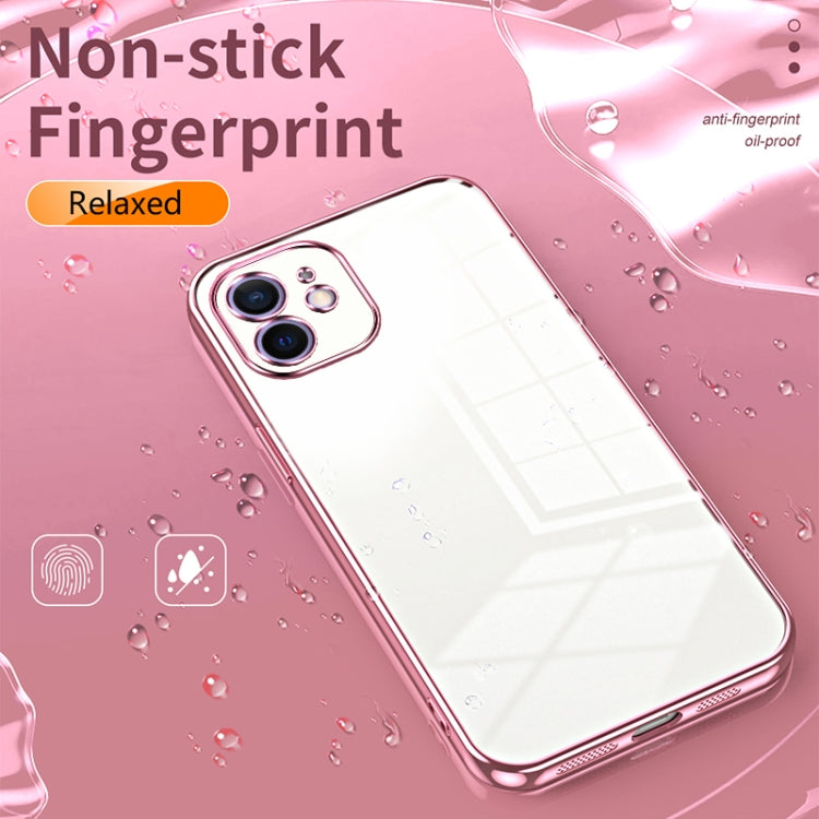 Custodia per telefono con foro fine con placcatura trasparente, For iPhone 12, For iPhone 12 Pro Max, For iPhone 12 Pro