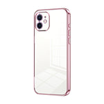 Custodia per telefono con foro fine con placcatura trasparente, For iPhone 12, For iPhone 12 Pro Max, For iPhone 12 Pro